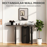 HOMCOM Rectangular Wall Mirror with HD Glass – Black