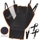Waterproof Dog Car Seat Cover Hammock – Non-Slip Rear Seat Protector, 147 x 137cm, Black