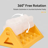 360° Rotating Puzzle Dog Bowl Slow Feeder – Interactive Treat Dispensing Pet Feeding Toy, Yellow