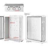 Weatherproof ABS Junction Box with Clear Cover and Cable Outlet – Outdoor Dustproof Electrical Enclosure