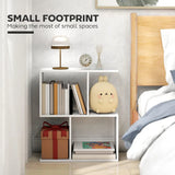 HOMCOM S-Shaped 3-Tier Narrow Side Table with Storage Shelves, 50W x 19.5D x 58H cm – Living Room End Table, White