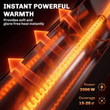 Outsunny 2000 W Free-Standing Oscillating Electric Infrared Patio Heater with Remote and Knob Control – Black