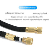 Heavy Duty Expandable Garden Hose, 100ft with 8-Pattern Spray Gun – Triple-Layer Latex, Kink-Free Kit