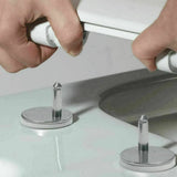 Soft Close Square Toilet Seat with Quick Release & Top-Fix Hinges – Anti-Bacterial, Heavy Duty, Gloss White