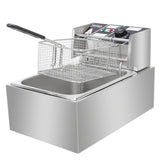 ZOKOP EH81 6L Stainless Steel Electric Deep Fryer, 2500W – Single Tank Fryer with Basket & Lid, UK Plug