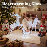 Outsunny Iridescent Lighted Reindeer Family – 3 Piece