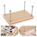 Wooden Bookbinding Press with Bolts and Wing Nuts – Portable Binding Press for Books, Albums and Scrapbooks