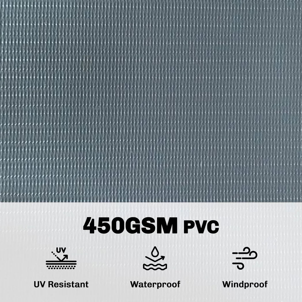 Outsunny 2 Pack Privacy Garden Screen Fence, 70 m x 19 cm – UV Resistant Waterproof PVC Windbreak, Grey