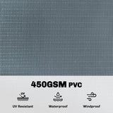 Outsunny 2 Pack Privacy Garden Screen Fence, 70 m x 19 cm – UV Resistant Waterproof PVC Windbreak, Grey
