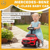 AIYAPLAY Official Mercedes-Benz Ride On Car, Foot to Floor Walker with Horn & Under-Seat Storage, Red
