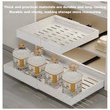 Extendable Pull Out Cabinet Organiser with Silent Slide Rails – No-Drill Kitchen Slide Out Storage Shelf