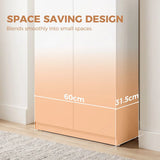 HOMCOM 120 cm Tall Storage Cabinet with 3 Tiers and Soft-Close Doors – Home Office File Organiser, White