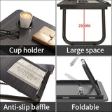 Folding Laptop Table Stand – Portable Bed Tray and Lap Desk for Sofa, Breakfast & Computer Use