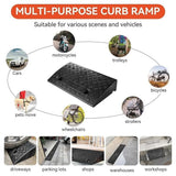 Portable Kerb Ramps, 2 Pack, 50 x 27 x 11 cm Threshold Ramps for Driveways, Cars and Scooters