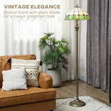 HOMCOM 152cm Tiffany-Style Floor Lamp