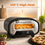 HOMCOM 2200W Electric Pizza Oven with 12 Inch Ceramic Stone, 8 Preset Modes and LCD Touch Control – Pizza Maker