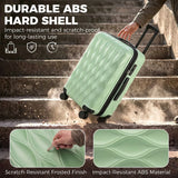 HOMCOM 24 Inch Hard Shell Suitcase with TSA Lock & Spinner Wheels – 64 L ABS Checked Luggage, Green