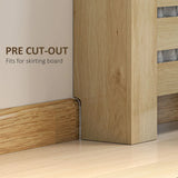 HOMCOM Radiator Cover with Top Drawer & Slatted Centre – Fits Radiators up to 81 x 73 cm, Oak