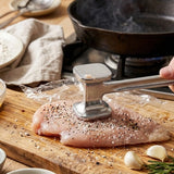 Dual-Sided Meat Mallet Tenderiser, Aluminium Alloy with Ergonomic Handle – Steak, Pork & Chicken Kitchen Hammer