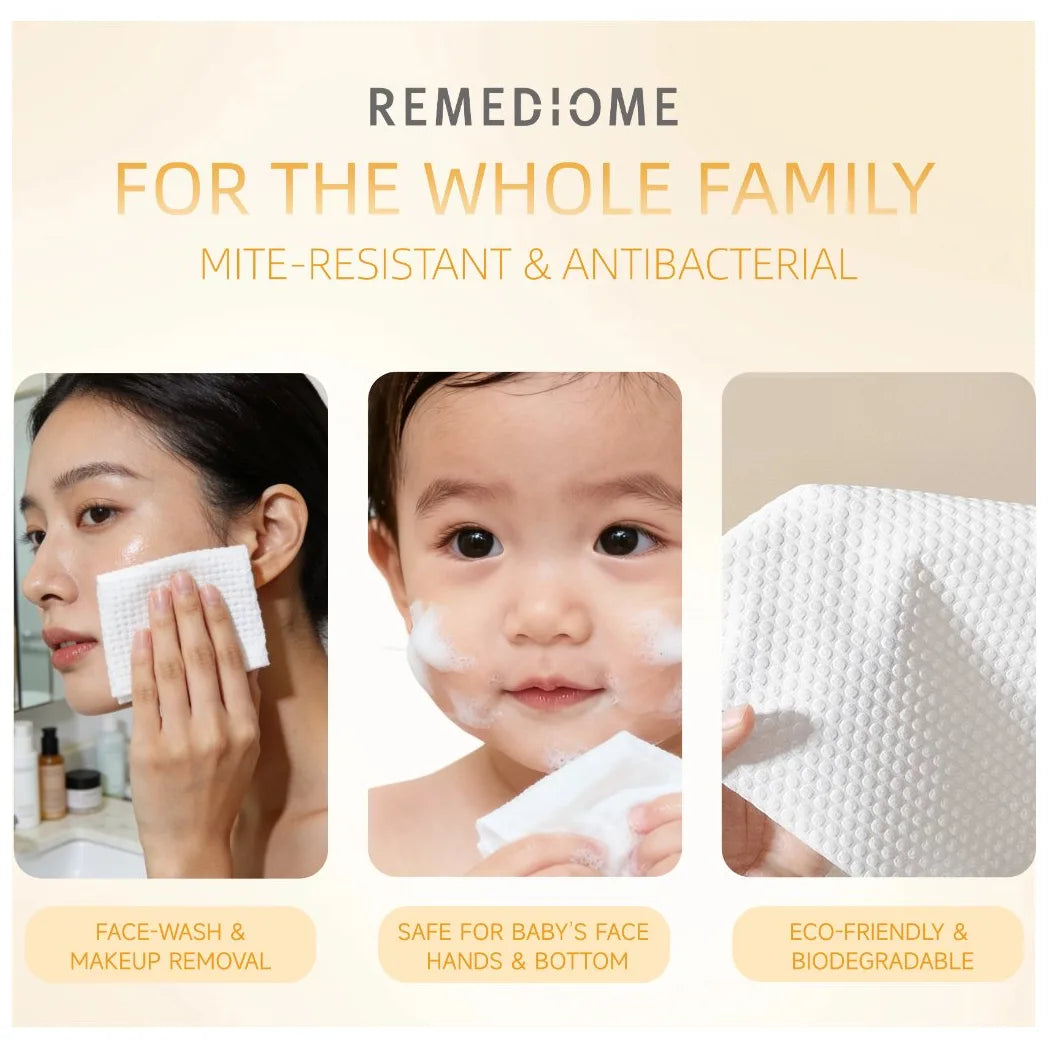 Plant Fiber Facial Cleansing Towels, 5 packs