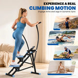 SPORTNOW Stair Stepper Vertical Climber with LCD Monitor & 3 Adjustable Pedal Heights – Full-Body Home Gym Cardio