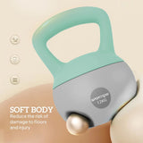 SPORTNOW 12kg Soft Kettlebell with Wide Non-Slip Handle & Flat Base – Home Gym Strength Training, Green/Grey