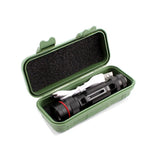 2-Pack USB Rechargeable Mini LED Torches – Adjustable Focus, 3 Lighting Modes, Aluminium, Black