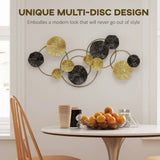 HOMCOM Multi-Disc Metal Wall Art