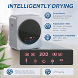 HOMCOM 4kg Vented Tumble Dryer with Stainless Steel Drum, 800W Compact Freestanding Dryer, Silver