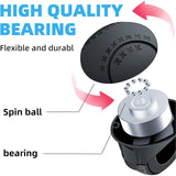 Steering Wheel Spinner Knob, 360° Rotatable – Non-Slip Silicone Grip for Cars, Trucks, Boats & Tractors, Black