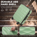 HOMCOM 28 Inch Hard Shell Suitcase with TSA Lock & 360° Spinner Wheels – 98L ABS Checked Luggage, Green