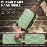 HOMCOM 20 Inch Cabin Suitcase with TSA Lock & 360° Spinner Wheels – 41L ABS Hard Shell Carry-On Luggage, Green