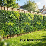 Outsunny Artificial Plant Wall Panel – 100 x 100cm UV-Resistant Greenery Backdrop and Privacy Screen, Green