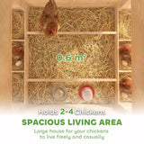 PawHut Wooden Chicken Coop with Two Nesting Boxes, Openable Waterproof Roof & Pull-Out Tray – Hen House, 150cm