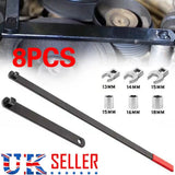 8pack Serpentine Belt Tension Setting Tool Set 580mm Long 3/8" Pulley Wrench Kit