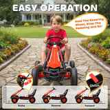 AIYAPLAY Kids Pedal Go Kart with Adjustable Seat, EVA Tyres, Handbrake & Clutch – Ride-On for Ages 3-8, Red