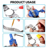 147 Piece Watch Repair Tool Kit with Case Opener, Spring Bar Tools & Tweezers – Watchmaker Set in Nylon Case