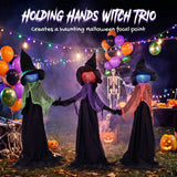 HOMCOM 120cm Witches Holding Hands Halloween Decorations Outdoor Indoor