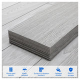 Self-Adhesive Wood Effect Vinyl Floor Planks, 36 Pieces (5m²) – Waterproof PVC Flooring, Light Grey