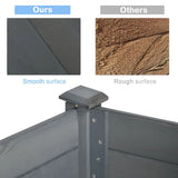 Outsunny Raised Garden Bed with Removable Liner, Fir Wood Elevated Planter Box – Flowers, Vegetables & Herbs, Dark Grey