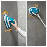 Cordless Vibrating Scrubber with Extendable Pole & 2 Brush Heads – Multi-Function Home Cleaning Brush