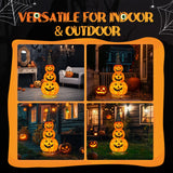 5ft Collapsible Light-Up Halloween Pumpkin, 100 LEDs