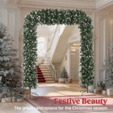 HOMCOM 8.2 ft Snow Frosted Christmas Tree Arch