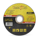50 x Ultra Thin 125mm Metal Cutting Discs, 1mm – Angle Grinder Cut-Off Wheels for Steel & Stainless, Yellow