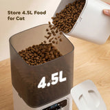 PawHut Programmable Automatic Cat Feeder with Timer, 4.5L Hopper, 6 Meals a Day & 10s Voice Recorder