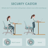 Vinsetto Mesh Back Office Chair with 44–56cm Adjustable Height, Swivel Seat & Castors – Light Green
