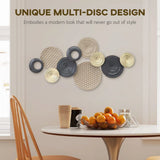 HOMCOM 3D Hand-Painted Metal Wall Art