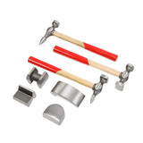7-Piece Auto Body Repair Kit – Panel Beating Hammer and Dolly Set with Storage Case for Dents & Dings