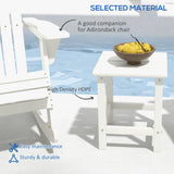 Outsunny Square Garden Coffee Table with Recycled HDPE Tabletop – Outdoor Side Table, 38 x 38 x 46 cm, White