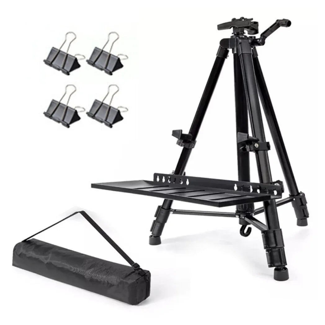 Adjustable Aluminium Art Easel Stand, 51–155cm Folding Tripod with Carry Bag – Painting & Display